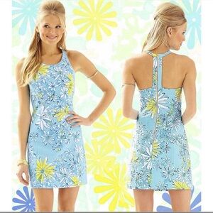 Womens Lilly Pulitzer Racerback Blue Daisy Dance Dress size 6